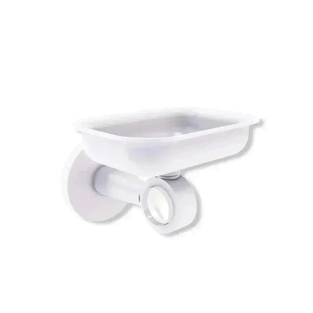 Allied Brass CV-32 Clearview Collection Wall Mounted Holder Soap Dish, Matte Whi